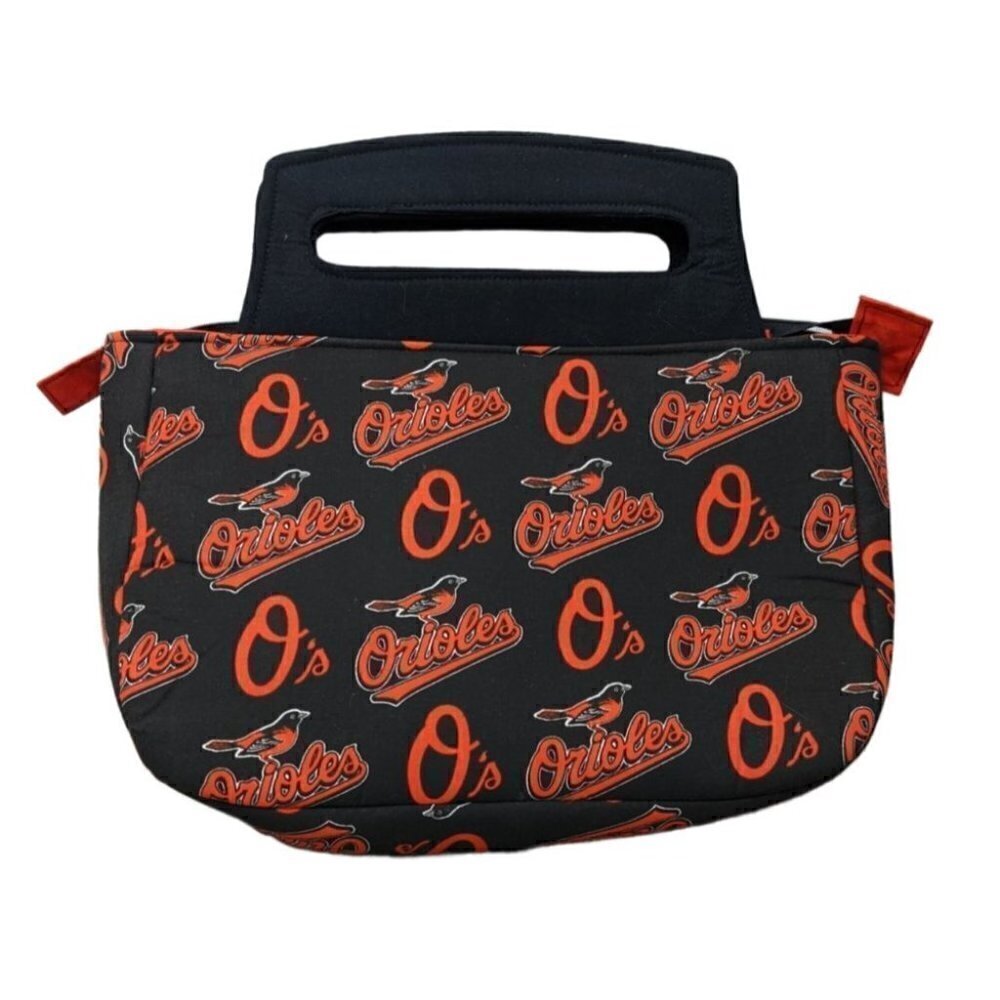 Baltimore Orioles Handmade Black Orange Lunch Tote Bag